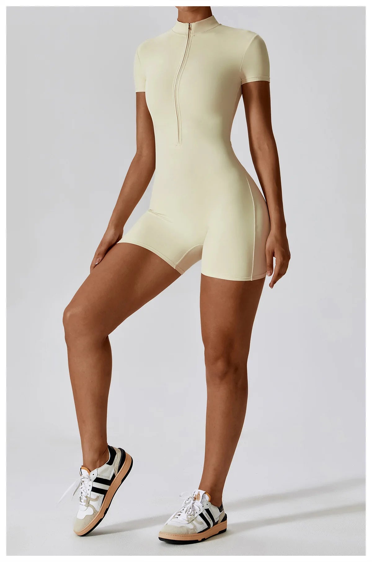 One Piece Jumpsuit Summer Short Sleeve Zipper Sports Wear Gym Fitness Bodysuits Women Dance Running Workout Clothes Yoga Suit The Clothing Company Sydney