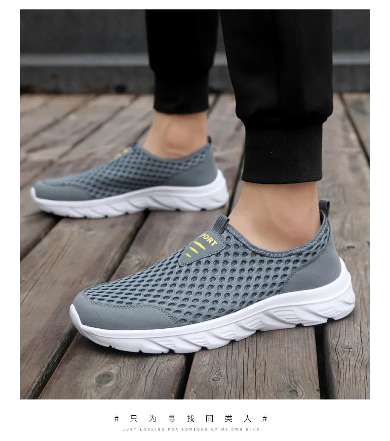 Lightweight Casual Breathable Slip on Male Casual Sneakers Anti-slip Men's Flats Outdoor Walking Shoes - The Clothing Company Sydney