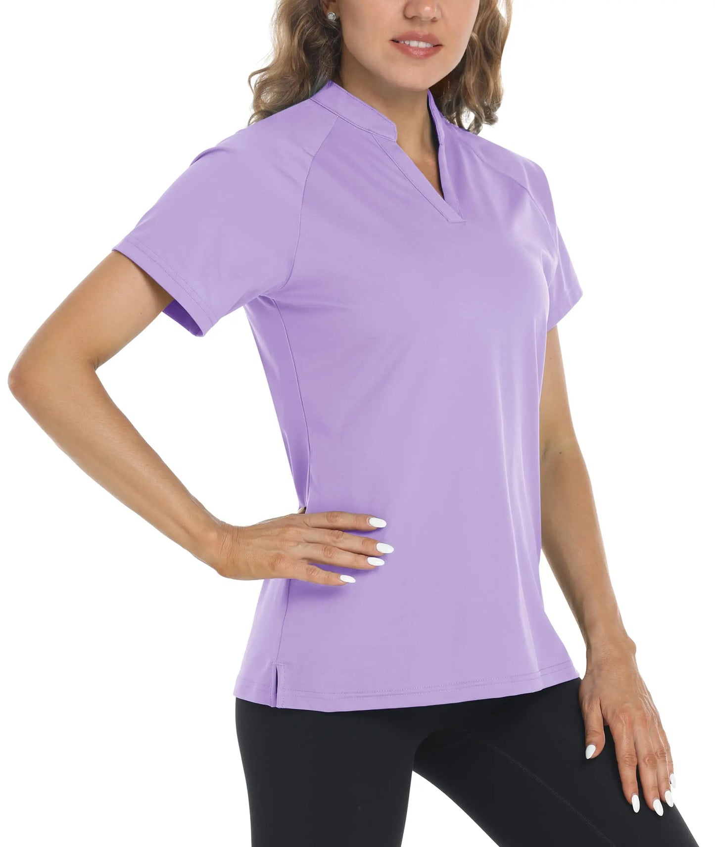 UPF 50+ V-neck Short Sleeve Golf Polo Shirts Women's Quick Dry Sun/UV Protection T-shirts Outdoor Sports Pullover Tops The Clothing Company Sydney