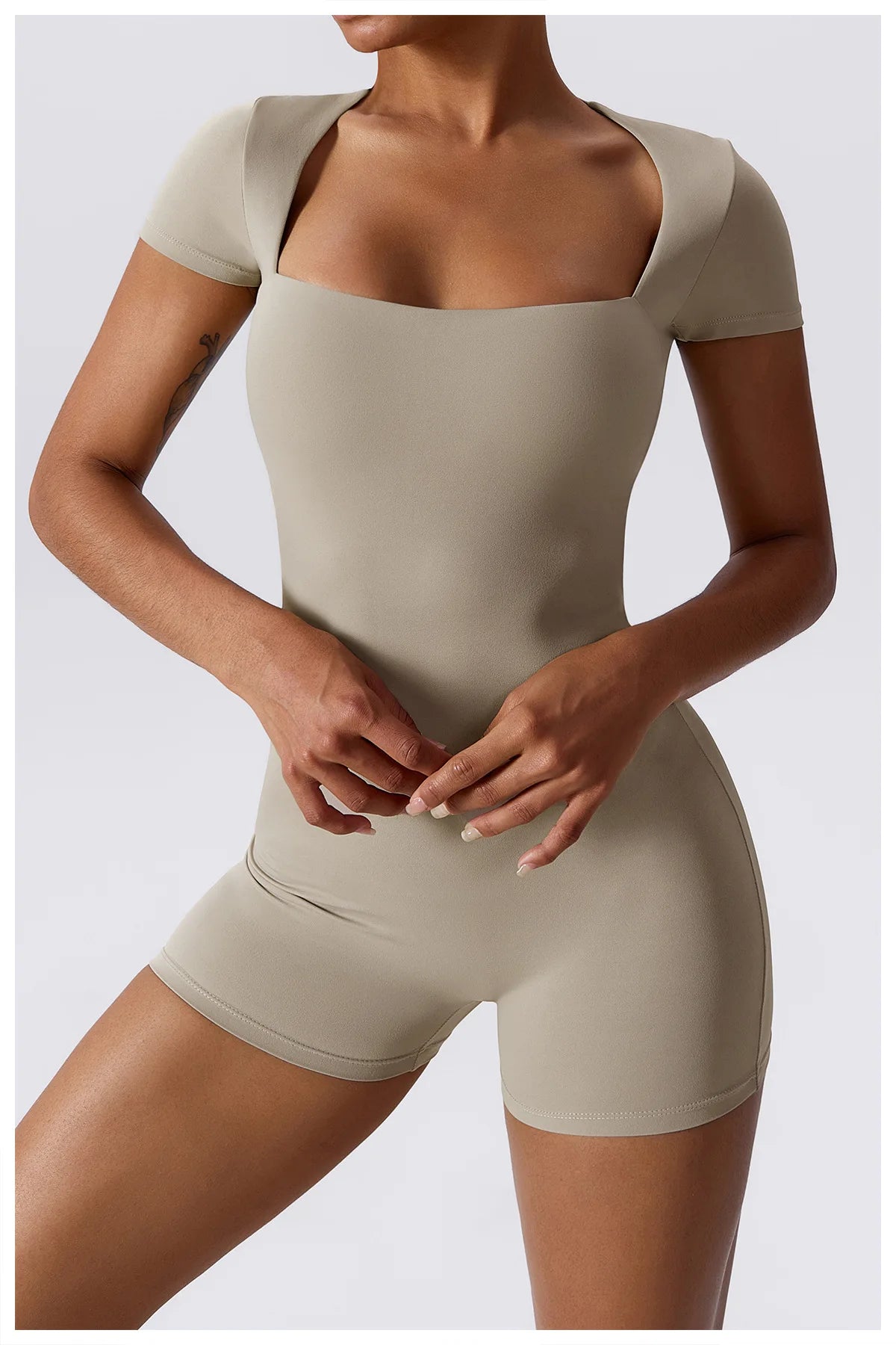 Summer Yoga Suit Women's Short One Piece Short Sleeve Gym Push Up Training Fitness Yoga Bodysuit Sportswear Outfit The Clothing Company Sydney