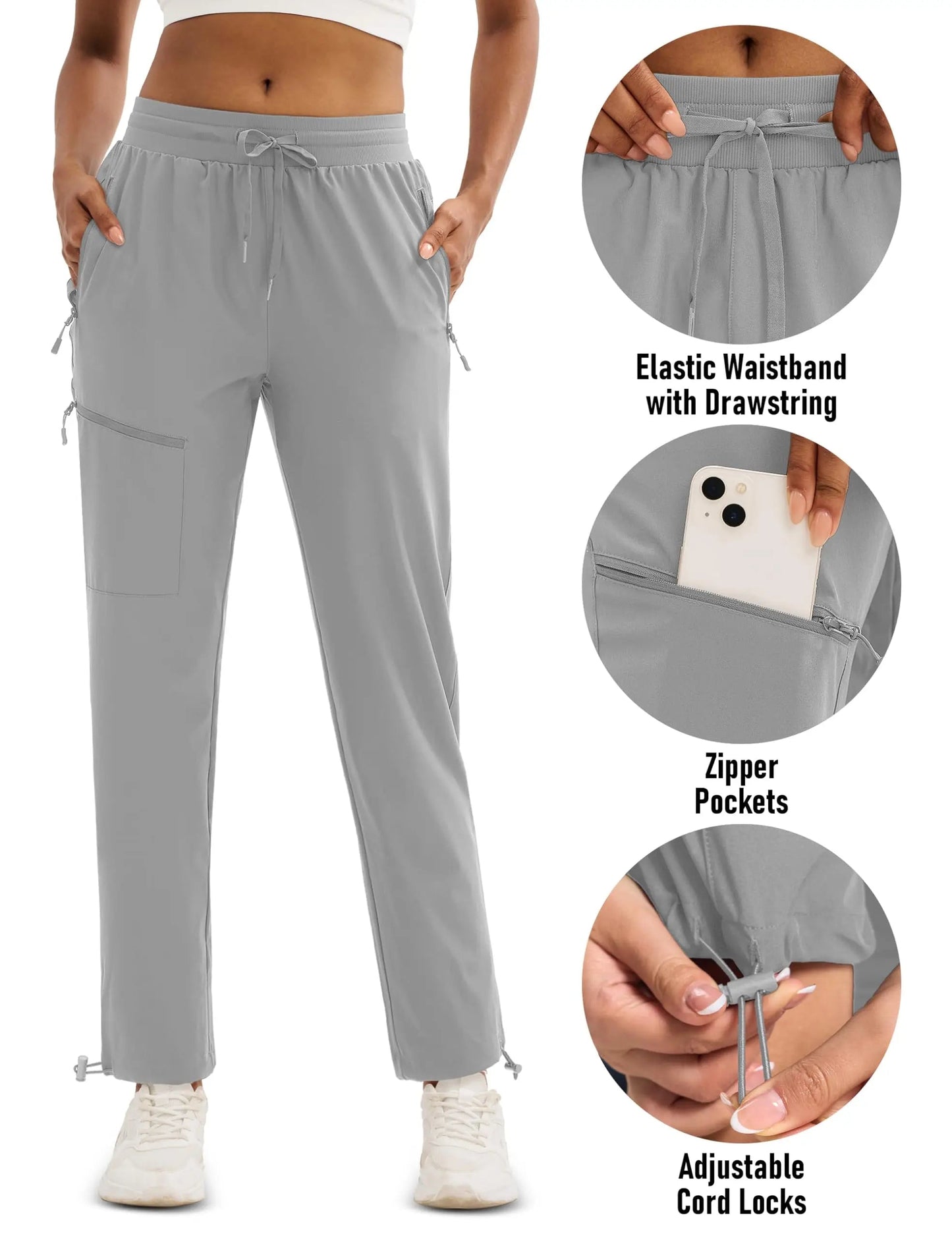 UPF50+ Quick Dry Cargo Pants Womens Outdoor Hiking 4 Pockets Sweatpant Breathable Waterproof UV Protection Trousers The Clothing Company Sydney