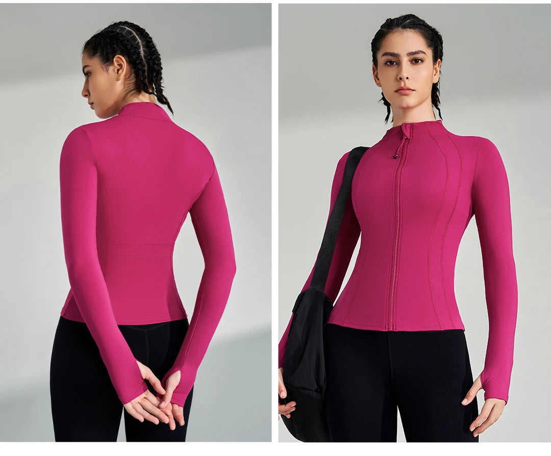 Women's Full Zip Yoga Gym Top Active Jacket The Clothing Company Sydney