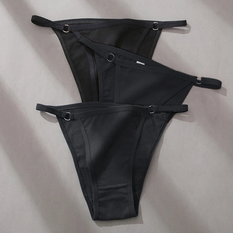 3 Pack Women's Cotton Panties Low Waist Bikini Briefs Ladies Underwear Soft Solid Underpants Lingerie The Clothing Company Sydney