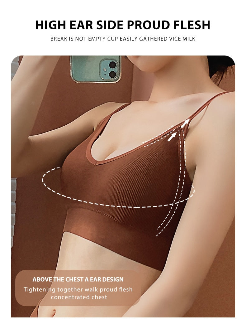 2 Piece French Soft Padded Top Ladies Set Seamless Bra Thong Low Waist Panties Wireless Backless Bralette Underwear The Clothing Company Sydney