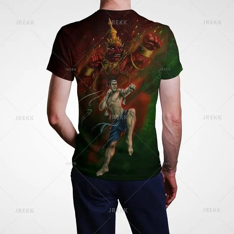 Muay Thai Gym Graphic T Shirt For Men Women Kids 3D Thai Boxing Sports Tee Shirts Streetwear Short Sleeves Quick Dry Top - The Clothing Company Sydney