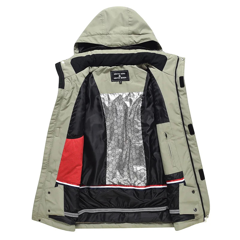 2 Piece Ski Sets for Women Ski Jackets and Pants Men Snowsuit Snowboard Coat Outfits Warm Hooded Waterproof Windproof Matching Set - The Clothing Company Sydney