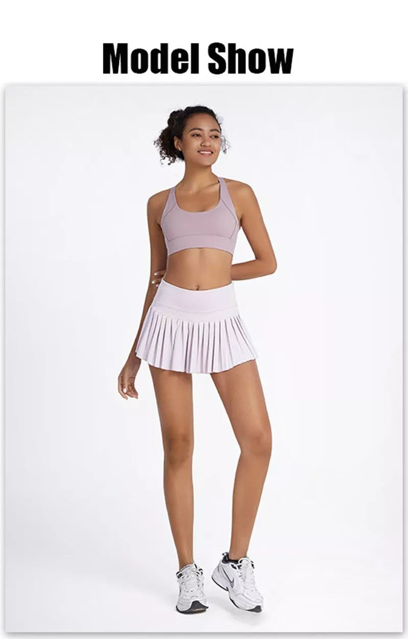 Cloud Hide Safe Tennis Skirts Gym Golf Running Pleated Pantskirt Women Sports Fitness Shorts Pocket High Waist Skort Skirt The Clothing Company Sydney