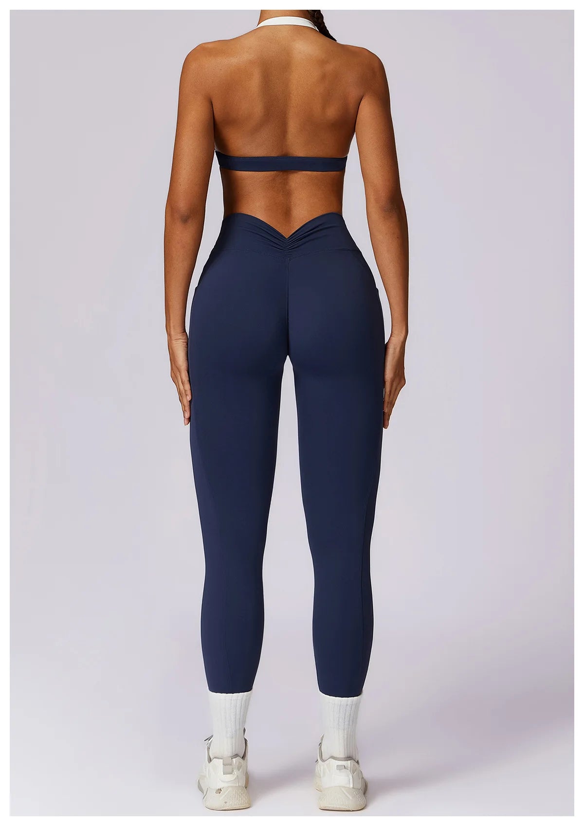 2 Piece Womens Tracksuit Yoga Set Workout Sportswear Gym Clothing Fitness Long Sleeve Crop Top High Waist Leggings Sports Suits - The Clothing Company Sydney