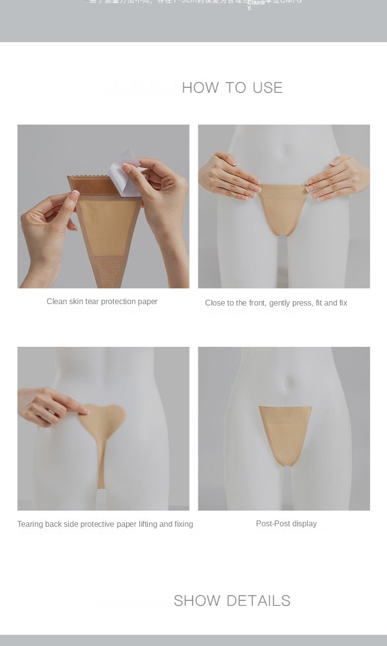 Women's C Style Panties Invisible Underwear No Panty Line Self Adhesive Strapless Thong C-string Thongs Exotic Panties Lingerie The Clothing Company Sydney