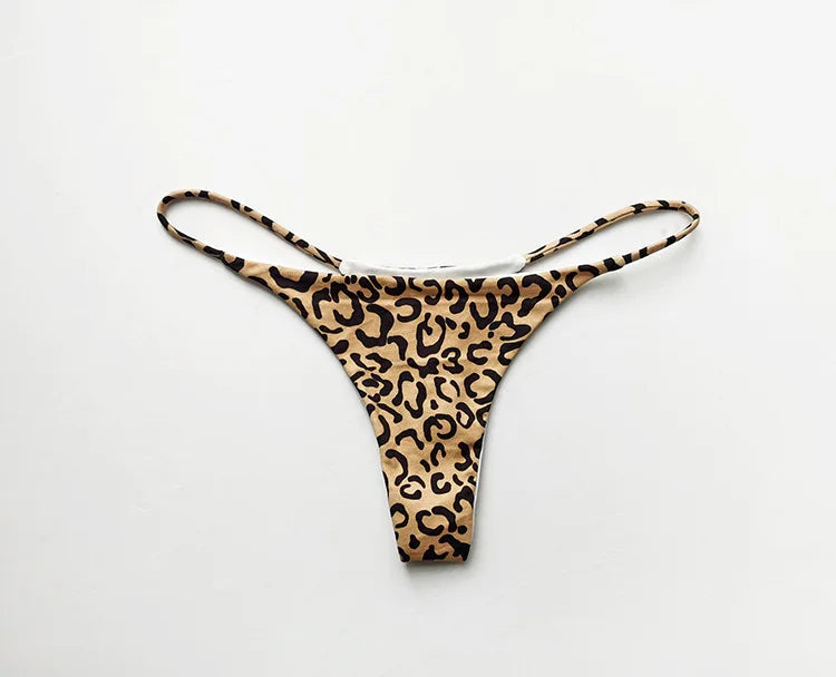 5 Pack Cotton G String Leopard Women Panties Flower Briefs Thong Low Waist T-back Underwear Seamless Lingerie - The Clothing Company Sydney