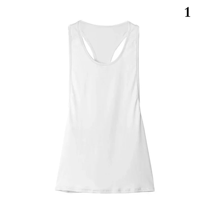 Loose Fit Sports Women's Gym Yoga Fitness Sports Tank Top Back T-shaped Quick Dry Sleeveless Running Tank Top The Clothing Company Sydney