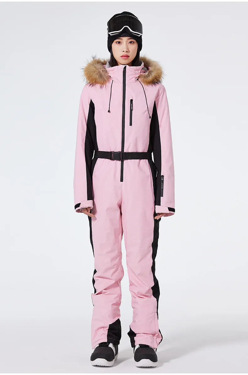 Winter Jumpsuit Ski Suit Outdoor Snowboard Jacket Suit Waterproof Windproof Set Warm Snow Jumpsuit - The Clothing Company Sydney