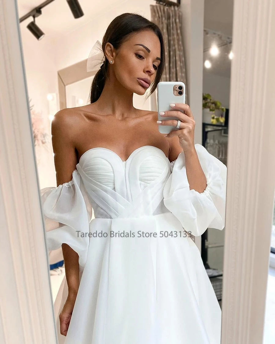 Customized Sweetheart Neck High Slit Wedding Dresses Womens Backless Off Shoulder Charming Bride Gown The Clothing Company Sydney