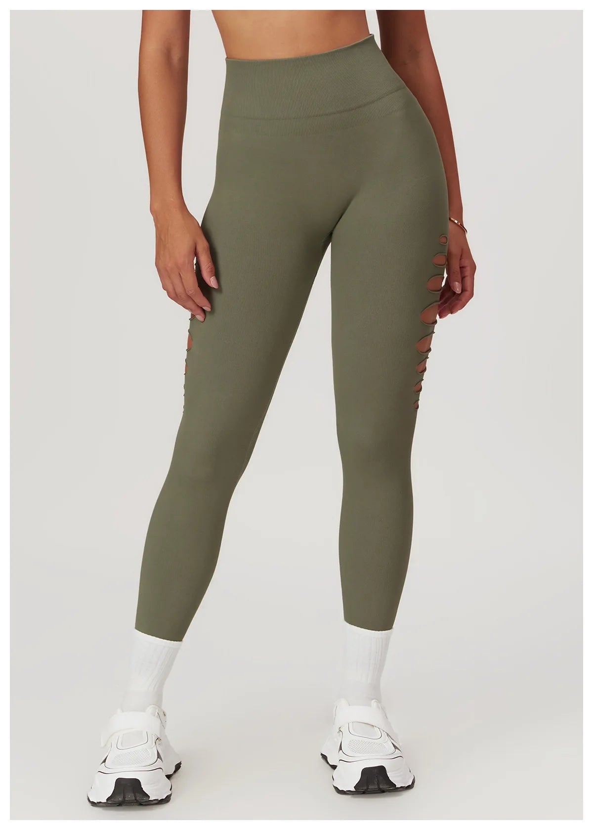 Seamless High-Waist Yoga Leggings – Hollow-Out Push-Up Workout Tights for Women - The Clothing Company Sydney