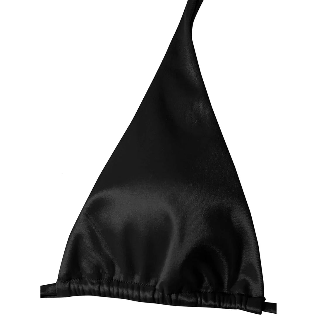 Halter Satin Brazilian Bikini Women Swimwear Female Swimsuit Two-piece Bikini set Bather Bathing Suit The Clothing Company Sydney