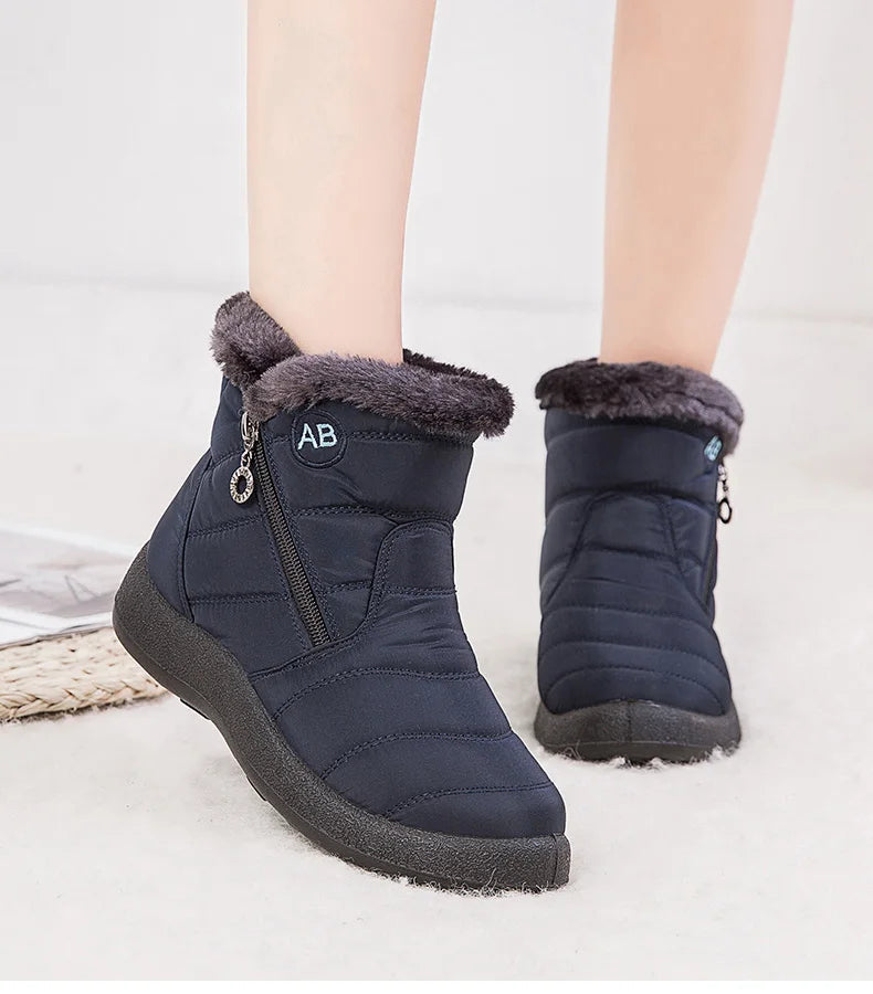 Women's Winter Ankle Boots Snow Low Heels Winter Footwear The Clothing Company Sydney