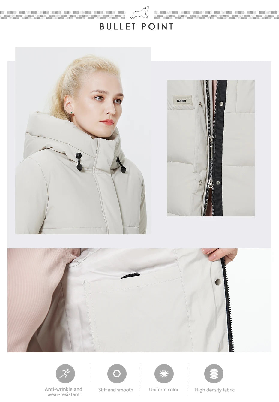 Women's Outwear Parka Super Long Warm And Windproof Zipper Cotton Coat Winter Jackets - The Clothing Company Sydney