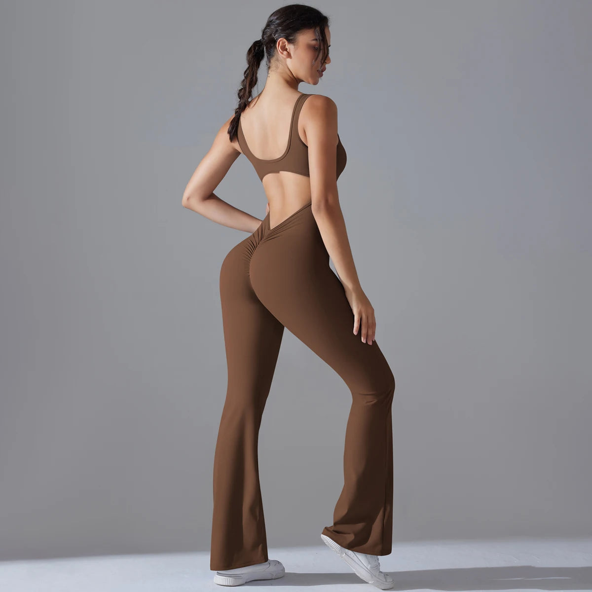 V Back Jumpsuit Gym Set Women Training Yoga Suit Sportswear Sports Fitness Rompers Stretch Workout Bodysuits The Clothing Company Sydney