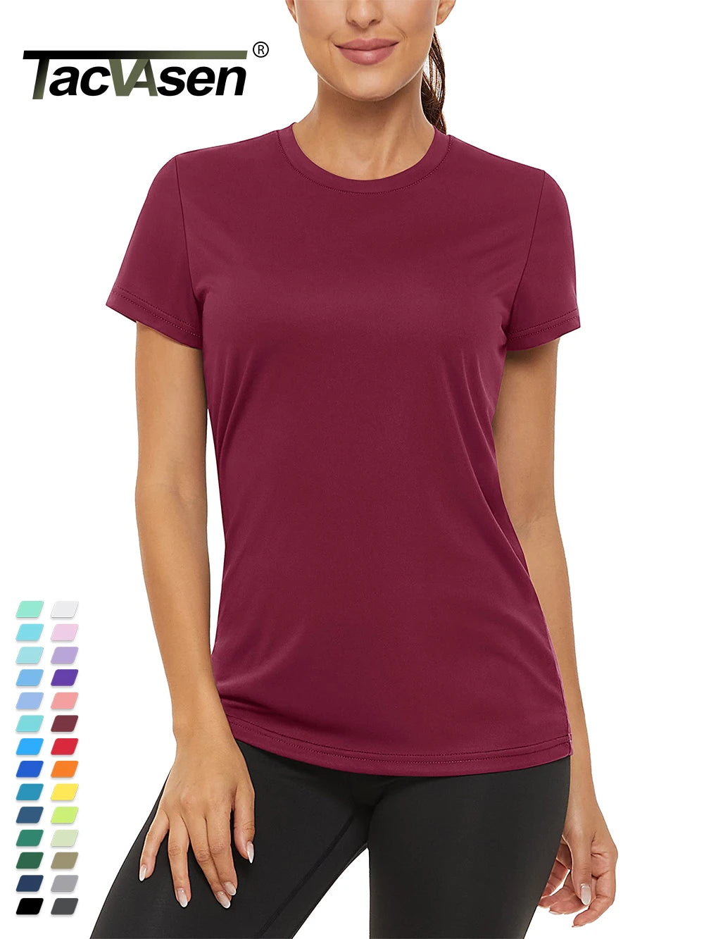 Summer Casual T-shirts UPF 50+ Quick Dry Womens Skin Sun Protection T-shirt Outdoor Running Swim Athletic T shirts Tops - The Clothing Company Sydney
