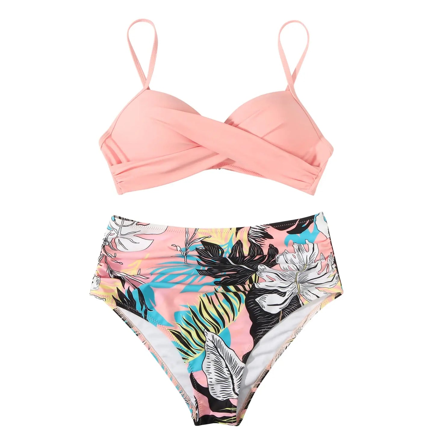Vintage High Waist Women Push Up Swimwear Printed Swimsuit Beachwear Summer Bathers Bathing Suit Bikini Set - The Clothing Company Sydney