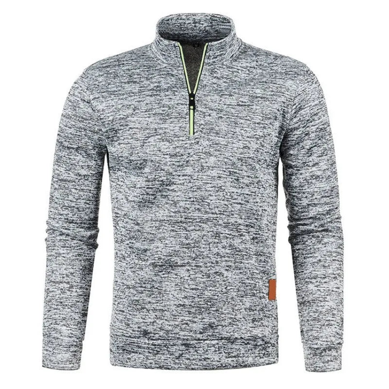 Men's Half Zipper Long Sleeve Pullover Turtleneck Sweater The Clothing Company Sydney
