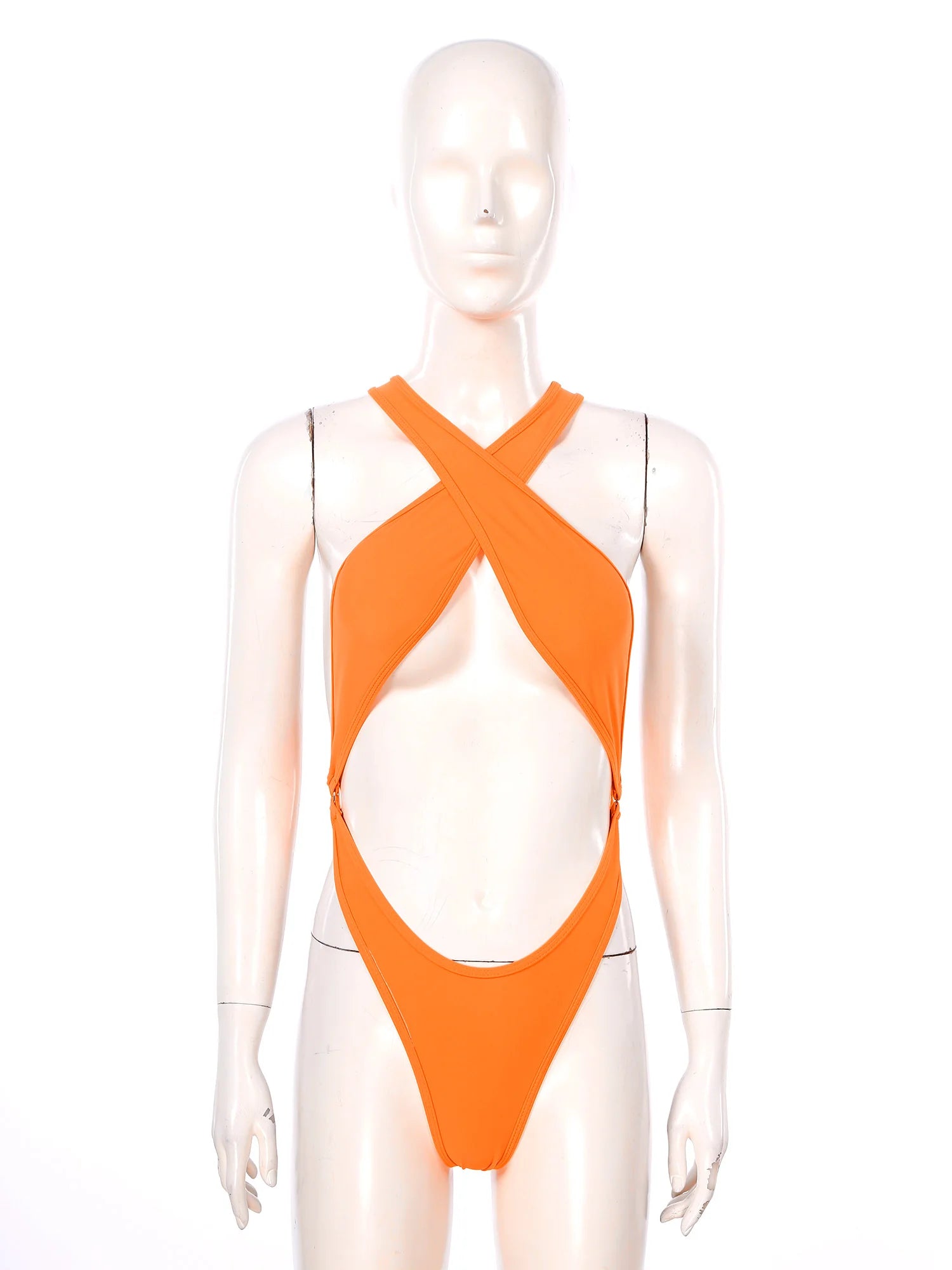 One Piece Womens Bodysuit High Cut Tight Monokini Summer Swimsuit Party Romper Swimwear - The Clothing Company Sydney