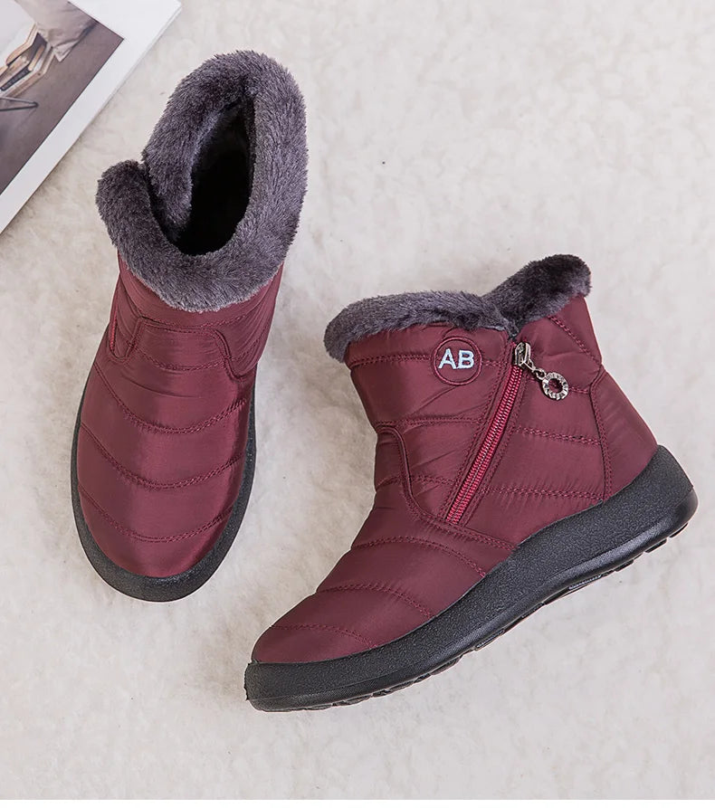 Women's Winter Ankle Boots Snow Low Heels Winter Footwear The Clothing Company Sydney