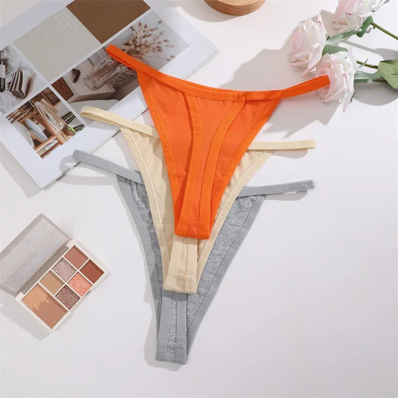 5 Pack Women's Cotton Panties Underwear Low Waist G-String Thongs Breathable Lingerie Set The Clothing Company Sydney