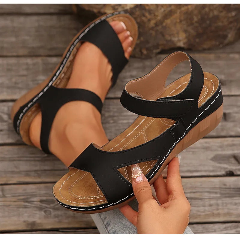 Women's Summer Casual Wedges Footwear Soft Heeled Sandals The Clothing Company Sydney