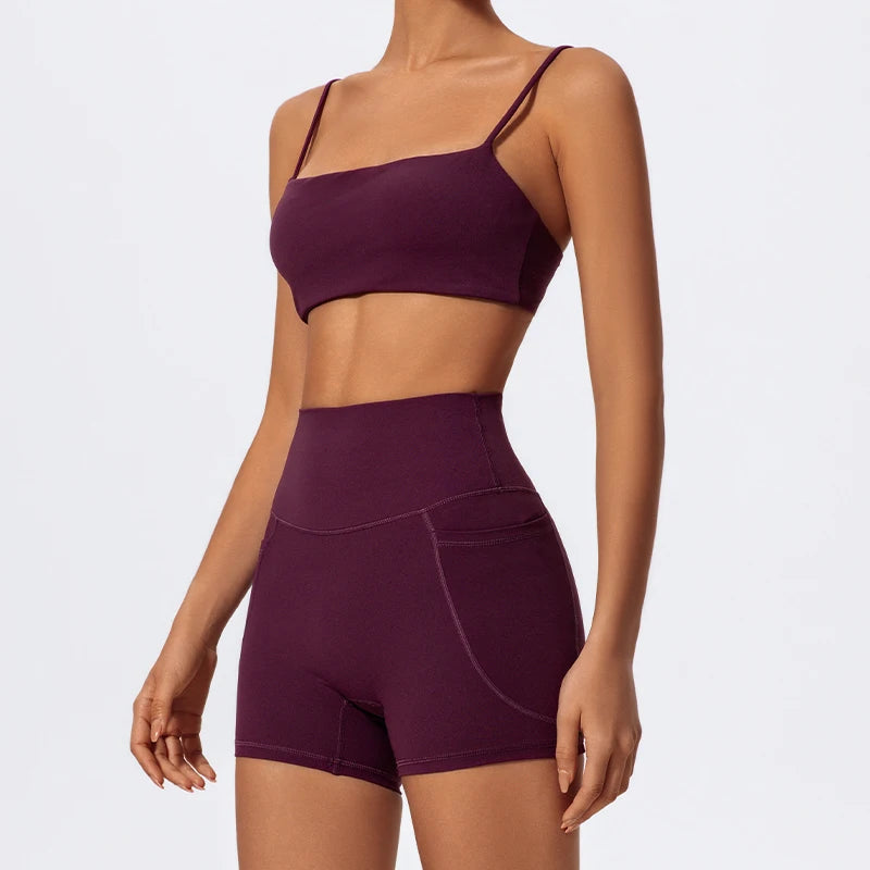 2 Piece Sports Suit Women Half Zipper Long Sleeves Slim Yoga Set Flared Activewear Gym Workout Sportswear The Clothing Company Sydney