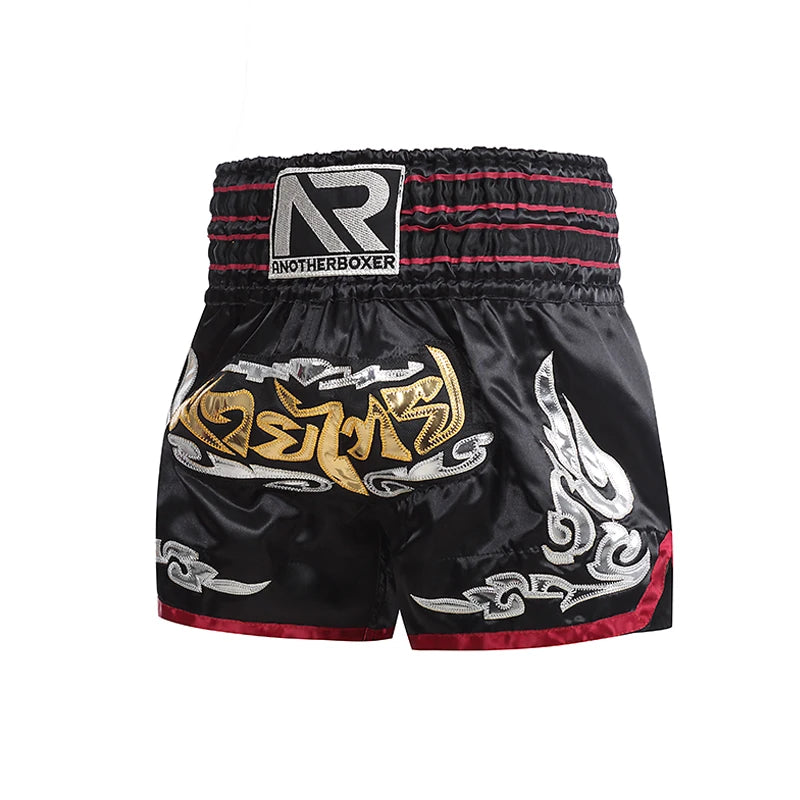 Muay Thai Shorts Embroidery Boxing Shorts Women's Men's Kids Kickboxing Fight Shorts Free Combat Grappling Martial Arts Clothing - The Clothing Company Sydney