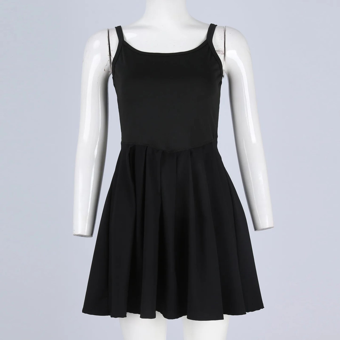 Women'S Fashionable Sleeveless Casual Sports Short Strap Dress Elegant Dress - The Clothing Company Sydney