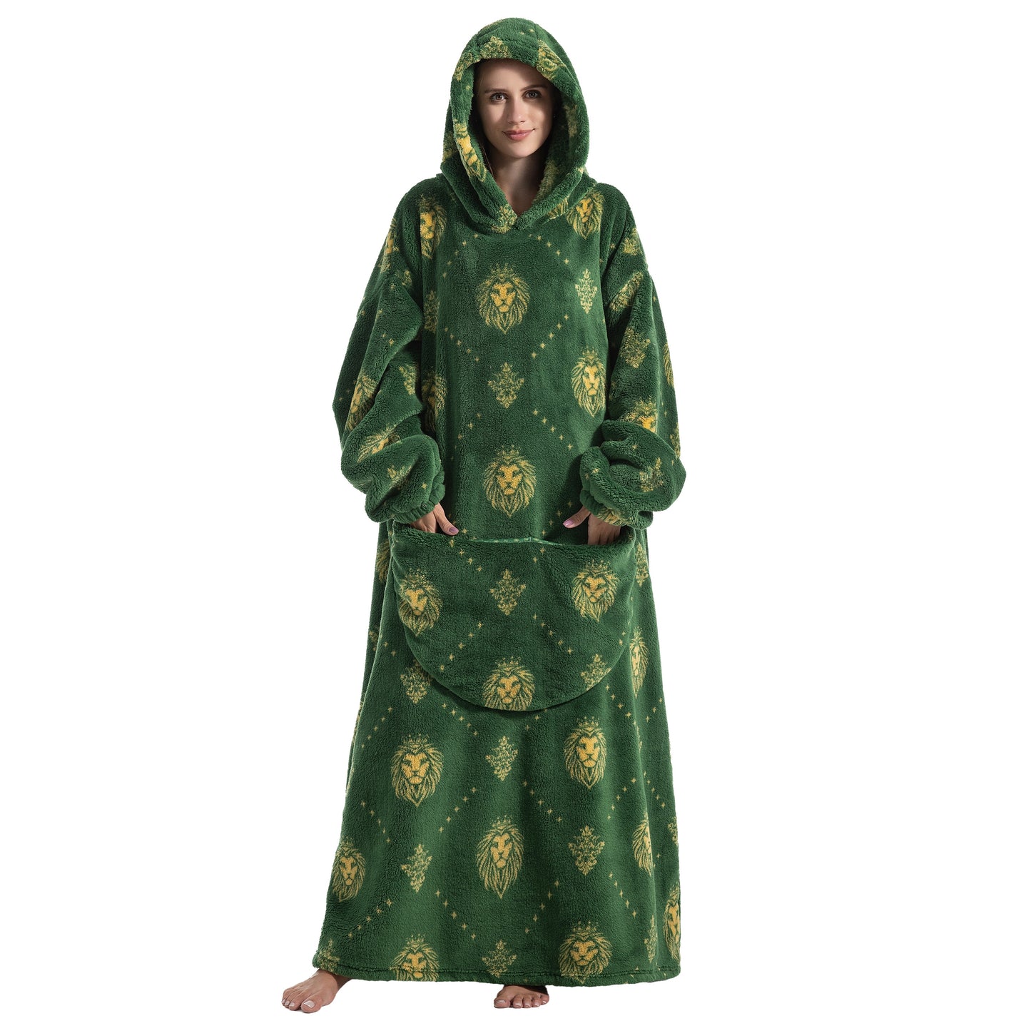 Super Long Hoodie Blanket Flannel Blanket with Sleeves Winter Hooded Sweatshirt Pullover Giant Oversized Blanket The Clothing Company Sydney