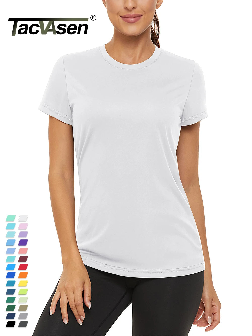 Summer Casual T-shirts UPF 50+ Quick Dry Womens Skin Sun Protection T-shirt Outdoor Running Swim Athletic T shirts Tops - The Clothing Company Sydney