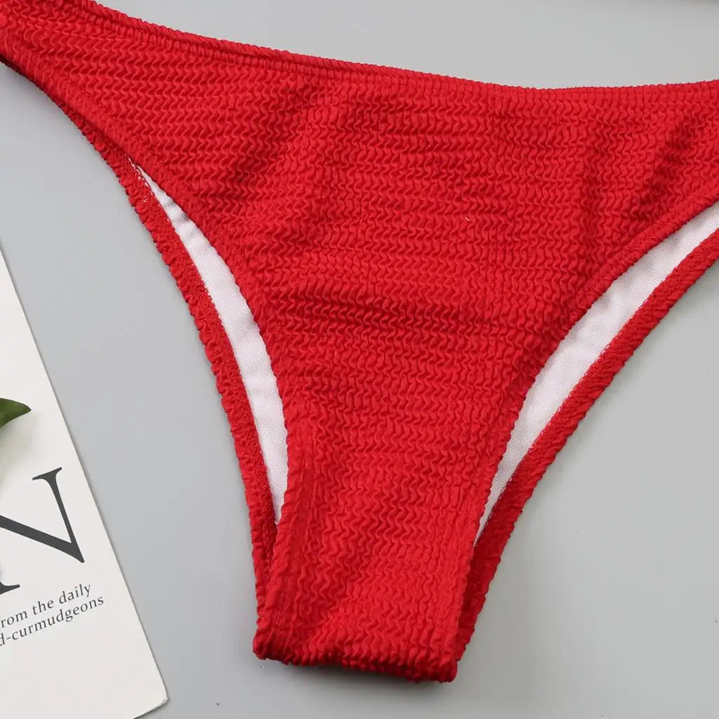 One Shoulder Bikini Women Swimwear Swimsuit Solid Beachwear Bathers Bathing Suit The Clothing Company Sydney