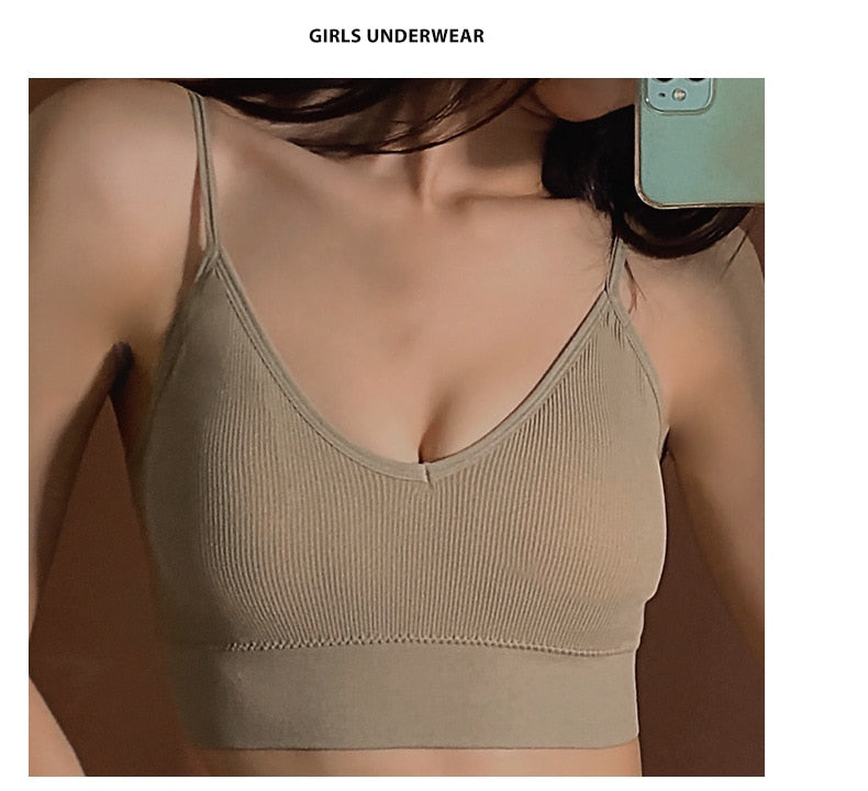 2 Piece French Soft Padded Top Ladies Set Seamless Bra Thong Low Waist Panties Wireless Backless Bralette Underwear The Clothing Company Sydney