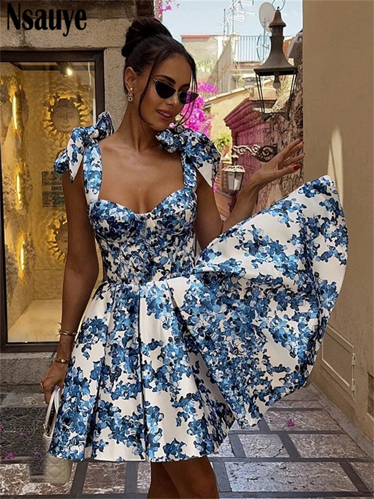 Summer Women Fashion Mini A-Line Skinny Elegant Corset Lace Up Evening Night Club Party Holiday Dress The Clothing Company Sydney