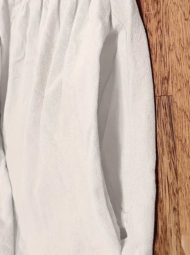 Women's Elegant Dress Summer Short Sleeve O-Neck Vintage Cotton Linen Comfortable Loose Pocket Long Dress - The Clothing Company Sydney