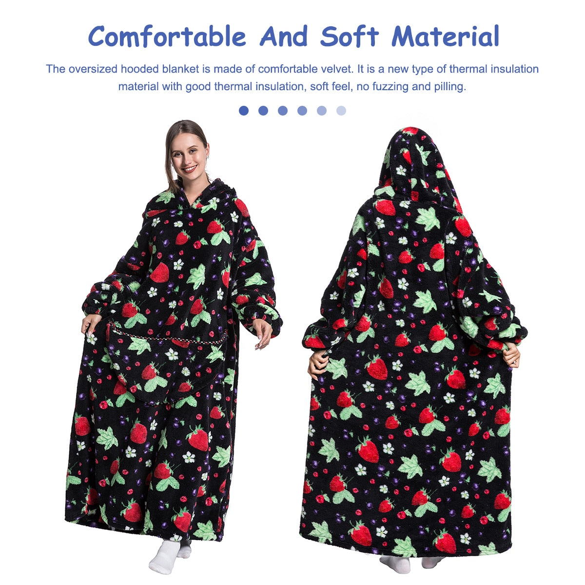 Super Long Hoodie Blanket Flannel Blanket with Sleeves Winter Hooded Sweatshirt Pullover Giant Oversized Blanket The Clothing Company Sydney