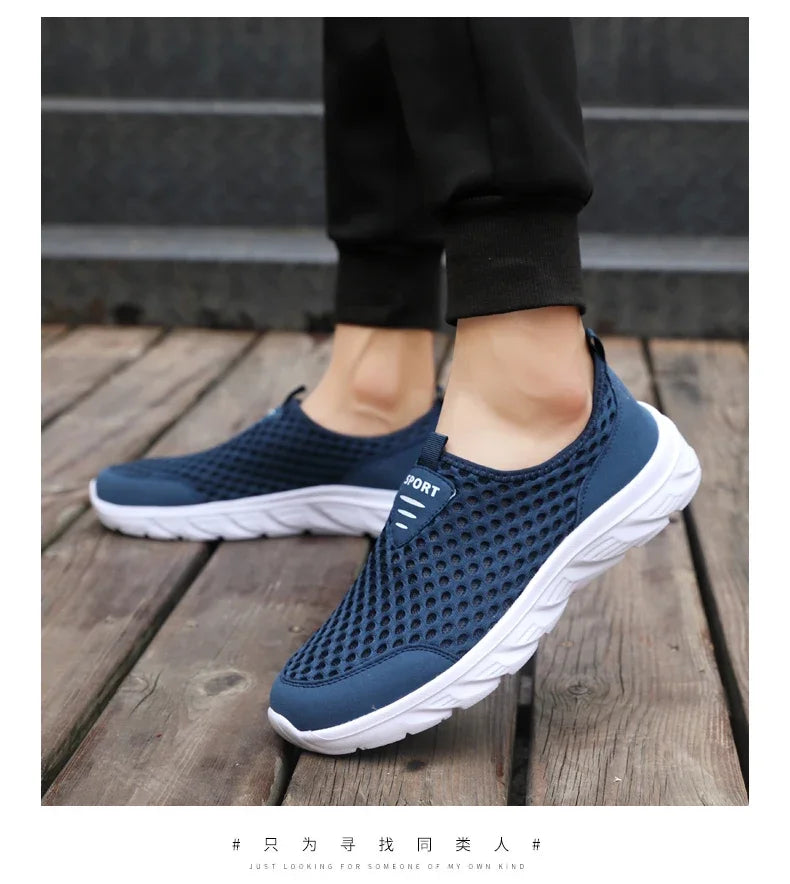 Lightweight Casual Breathable Slip on Male Casual Sneakers Anti-slip Men's Flats Outdoor Walking Shoes - The Clothing Company Sydney