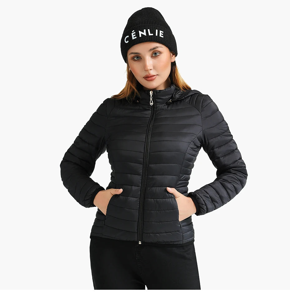 Winter Parka Ultralight Padded Puffer Jacket For Women's Coat With Hood Outdoor Warm Lightweight Outwear With Storage Bag The Clothing Company Sydney