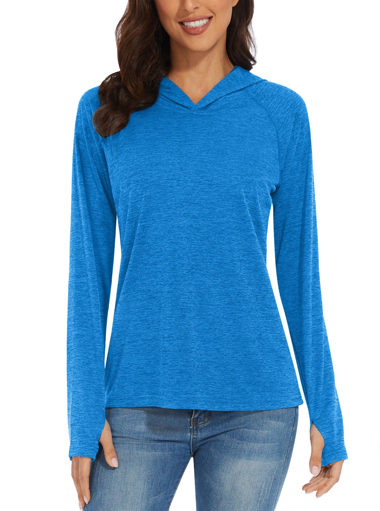 UPF50+ Breathable Long Sleeve Hoodie T-shirts Women's Sun/UV Protection Casual Hooded T shirts Outdoor Sports Pullover The Clothing Company Sydney
