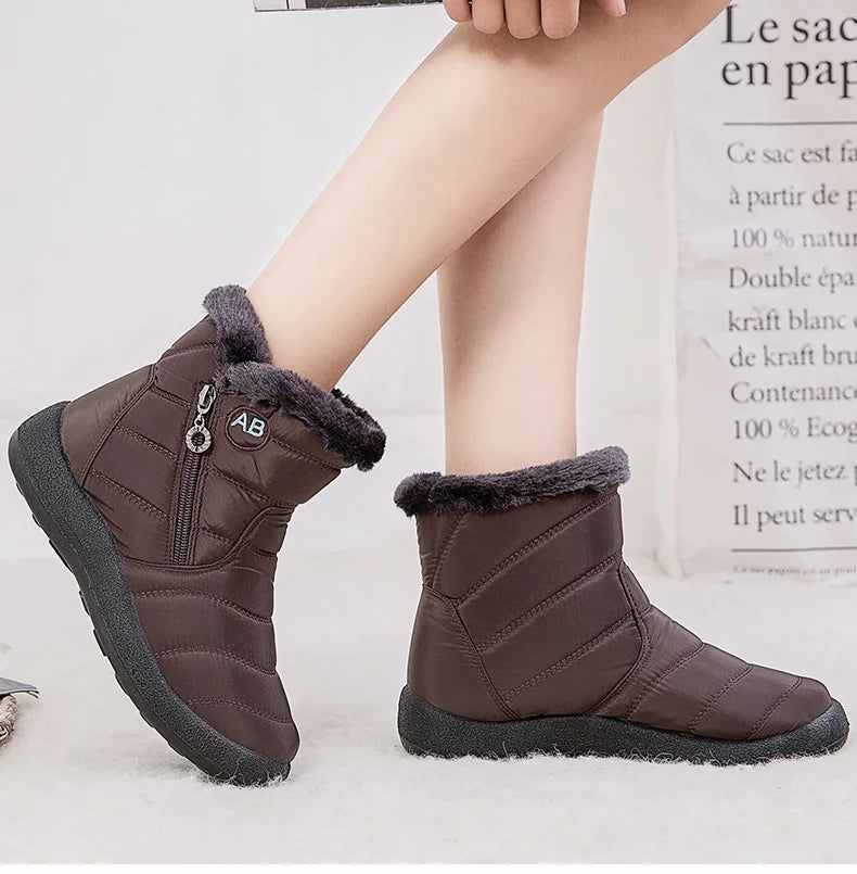 Women's Winter Ankle Boots Snow Low Heels Winter Footwear The Clothing Company Sydney