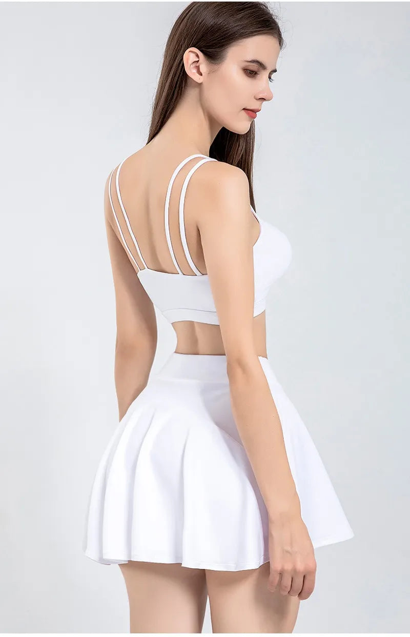 Cloud Hide Safe Tennis Skirts Gym Golf Running Pleated Pantskirt Women Sports Fitness Shorts Pocket High Waist Skort Skirt The Clothing Company Sydney