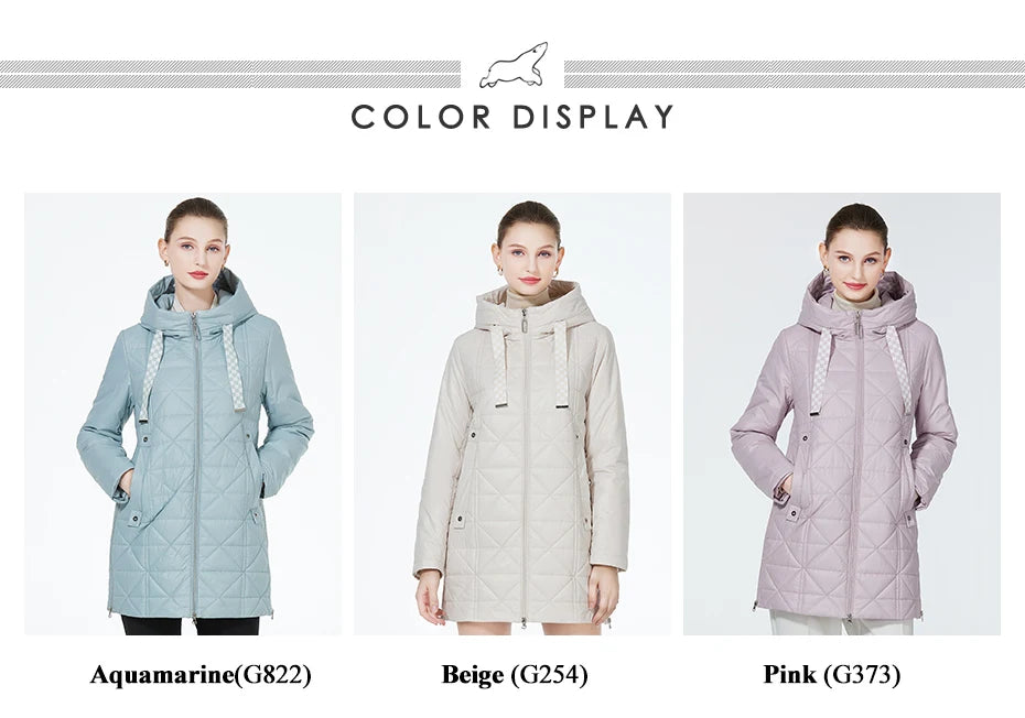 Women's Padded Coat Autumn Mid-Length Loose Parka Light Cotton Quilted Jacket - The Clothing Company Sydney