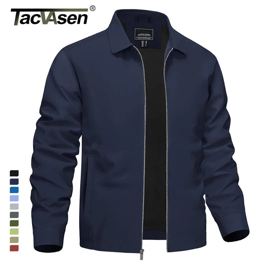 Lightweight Work Jackets Mens Fashion Tunic Style Zipper Pockets Bomber Jackets Full Zip Spring Fall Outerwear The Clothing Company Sydney