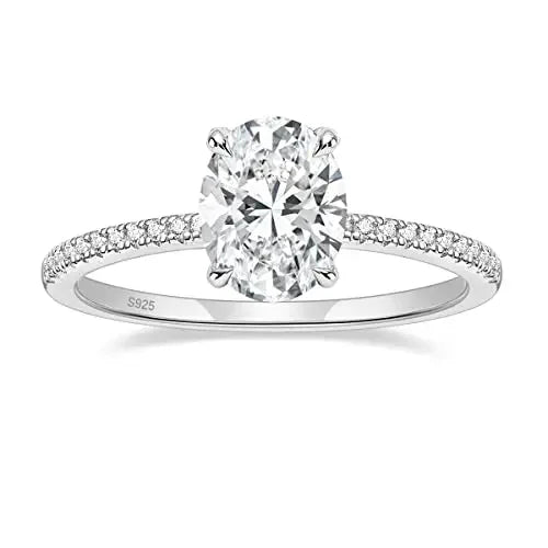 3ct 925 Sterling Silver Engagement Rings For Women Oval Cut Cubic Zircon Wedding Rings Jewelry The Clothing Company Sydney