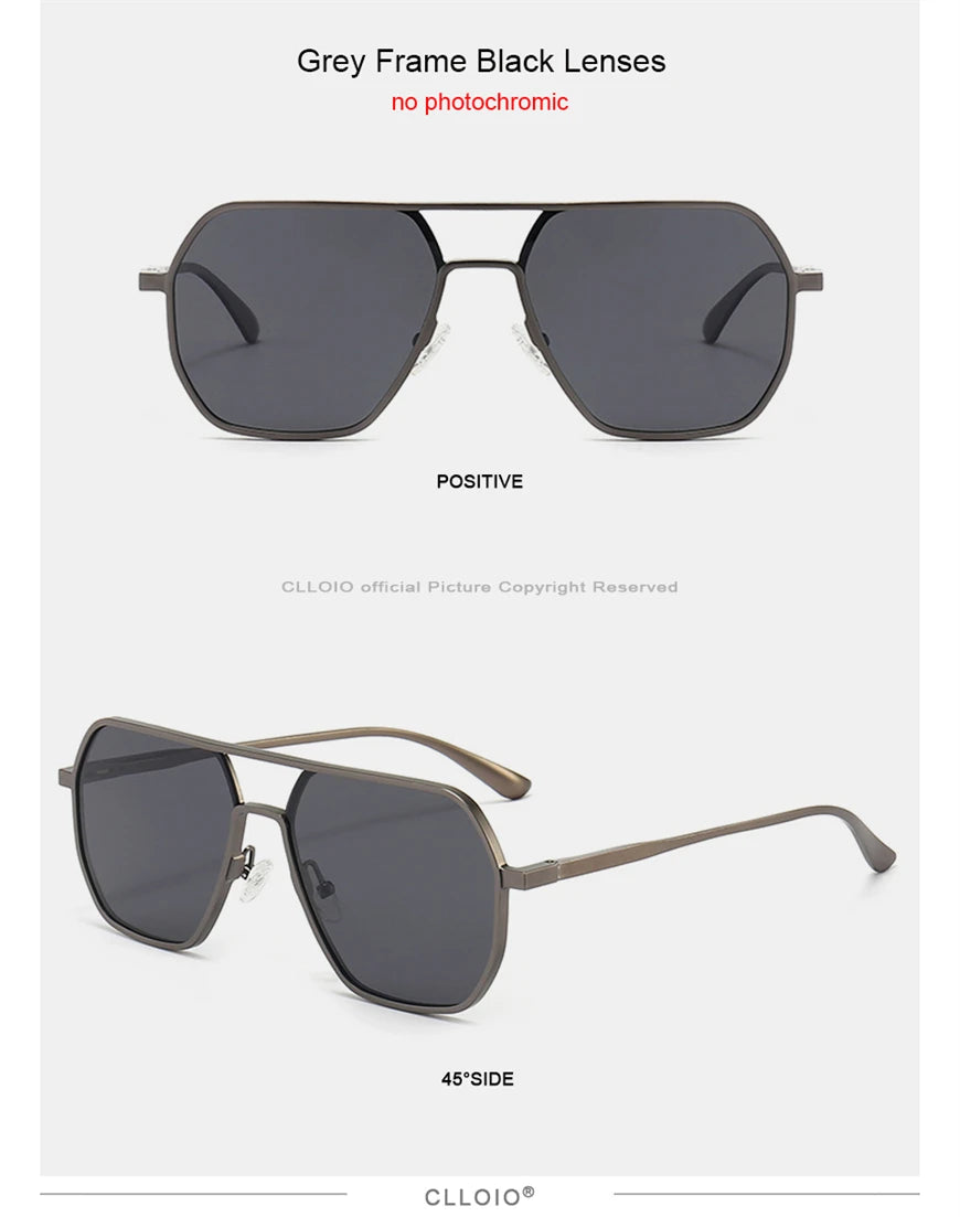 Fashion Aluminum Photochromic Sunglasses Men Women Polarised Sun Glasses Chameleon Anti-glare Driving Sunglasses - The Clothing Company Sydney