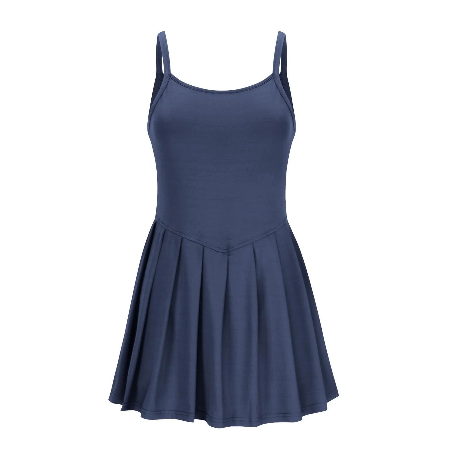 Women'S Fashionable Sleeveless Casual Sports Short Strap Dress Elegant Dress - The Clothing Company Sydney