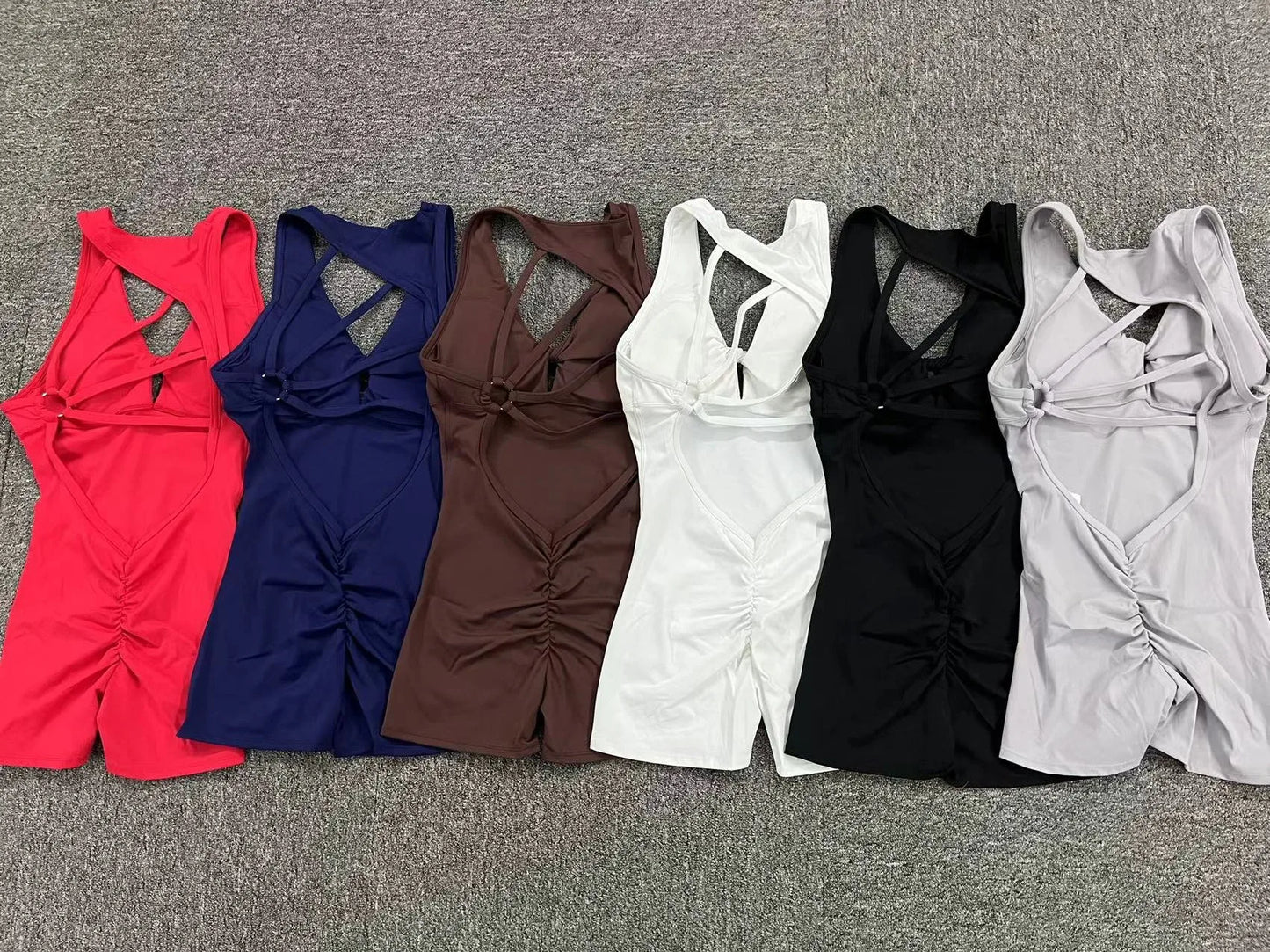 Women's Padded Jumpsuit Sport Yoga Set Bodysuit Fitness Wear Gym Sportswear High Elastic Workout Running Clothes - The Clothing Company Sydney